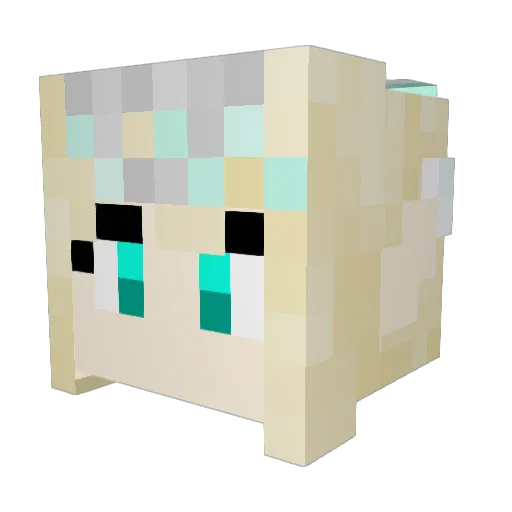 LavenderRare Minecraft avatar head, 3D render
