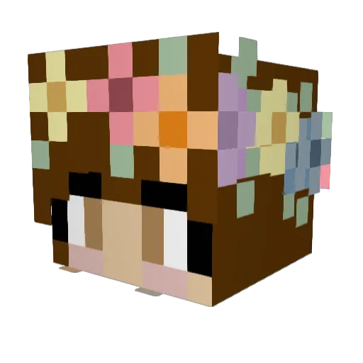 LavenderThunder Minecraft avatar head, 3D render