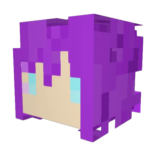 Lavender_Elf Minecraft avatar head, 3D render