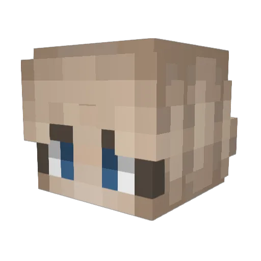 Lavenderandstar Minecraft avatar head, 3D render