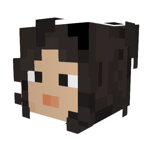 Lavendermegan Minecraft avatar head, 3D render