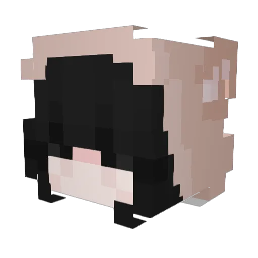 Lavenderstem Minecraft avatar head, 3D render