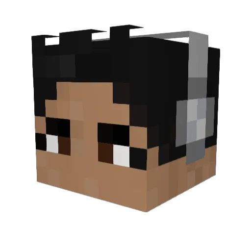 Lavendurx Minecraft avatar head, 3D render