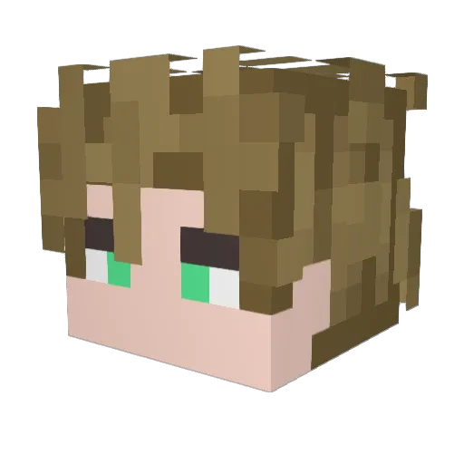 Lavenor Minecraft avatar head, 3D render