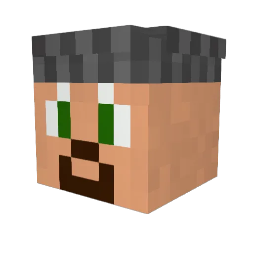 Laventeli Minecraft avatar head, 3D render