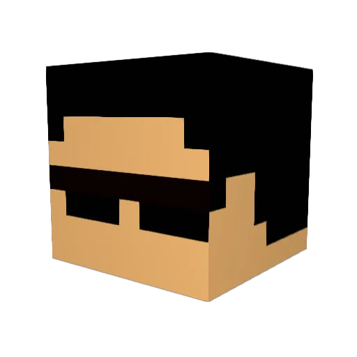 Laverde Minecraft avatar head, 3D render