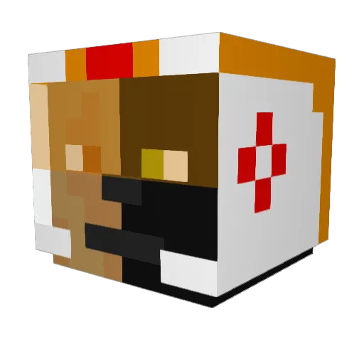 Lavi12ZZ Minecraft avatar head, 3D render