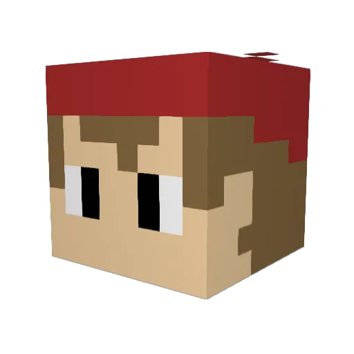 LaviPasha Minecraft avatar head, 3D render