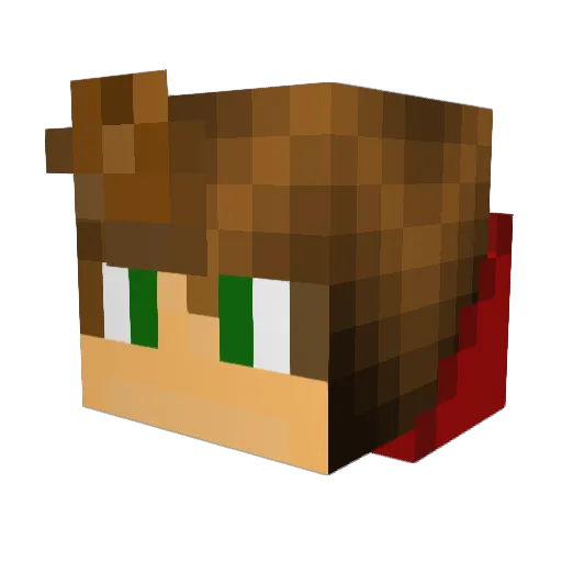 Lavince Minecraft avatar head, 3D render