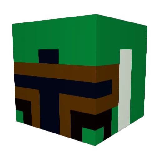 Laviroon Minecraft avatar head, 3D render