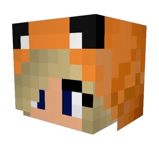 Lavisharmpit Minecraft avatar head, 3D render