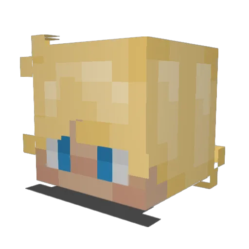 Lavletyoung Minecraft avatar head, 3D render