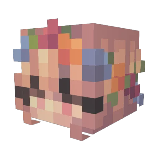 Lavvens Minecraft avatar head, 3D render