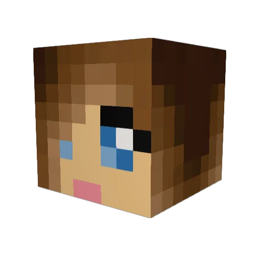 Lavyria Minecraft avatar head, 3D render