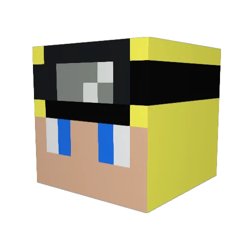 LawBringa Minecraft avatar head, 3D render