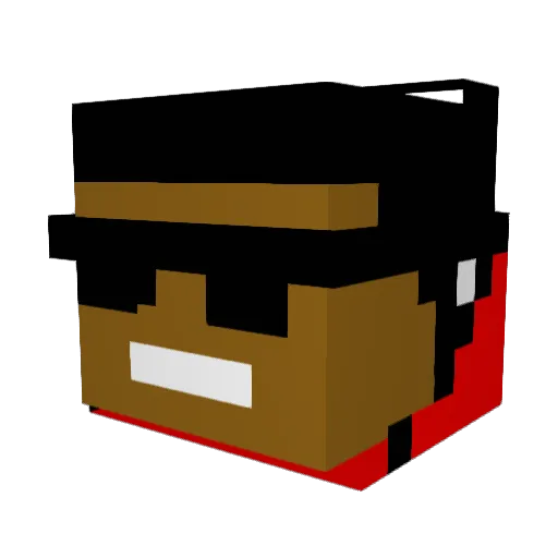 LawKing40 Minecraft avatar head, 3D render