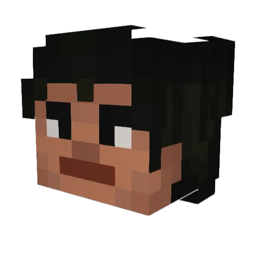 LawSpartan Minecraft avatar head, 3D render