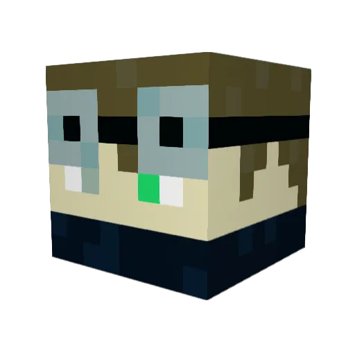 LawWuyts Minecraft avatar head, 3D render