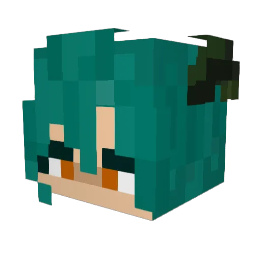 Lawamer Minecraft avatar head, 3D render