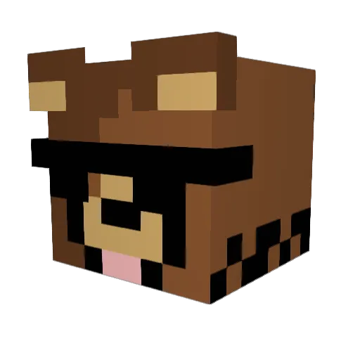 LawarMake Minecraft avatar head, 3D render