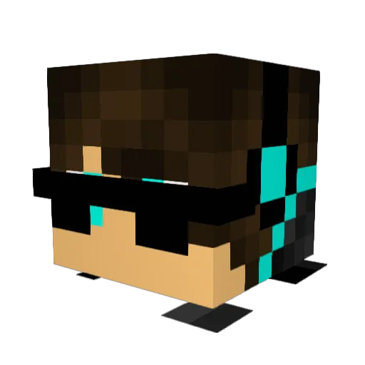 Lawerzz Minecraft avatar head, 3D render