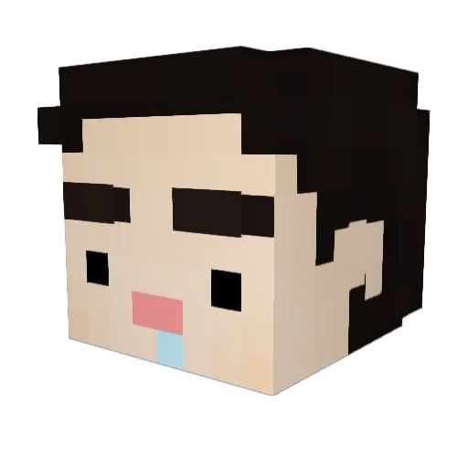 Lawis_ Minecraft avatar head, 3D render