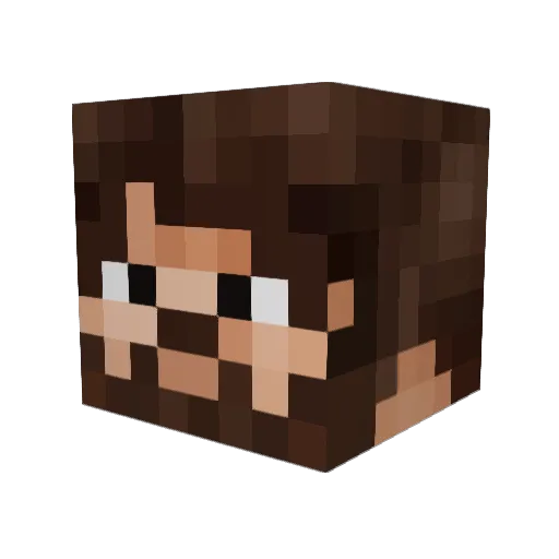 Lawket Minecraft avatar head, 3D render