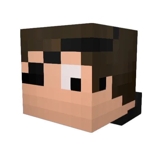 Lawleex Minecraft avatar head, 3D render