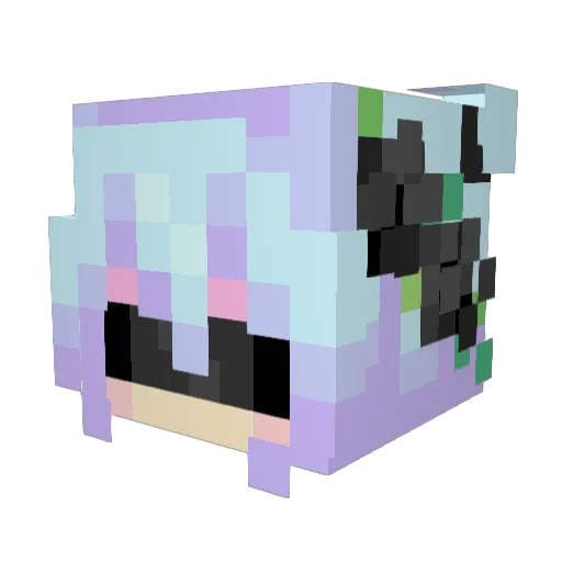 LawliLu Minecraft avatar head, 3D render
