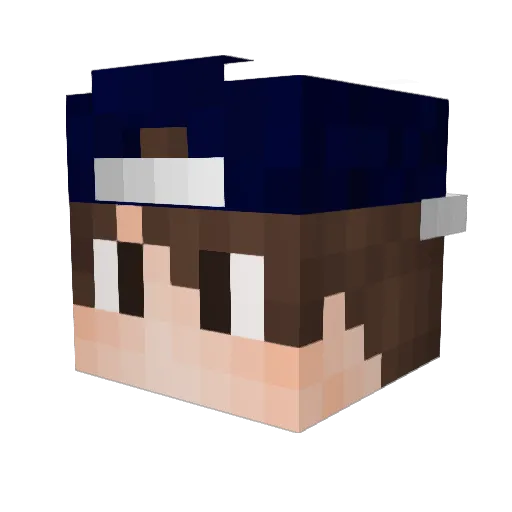 LawlietGameR Minecraft avatar head, 3D render