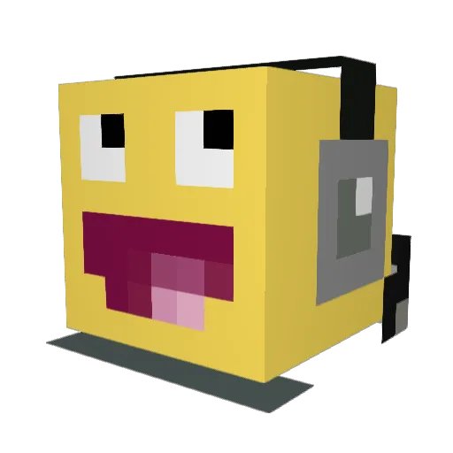 Lawliipop Minecraft avatar head, 3D render