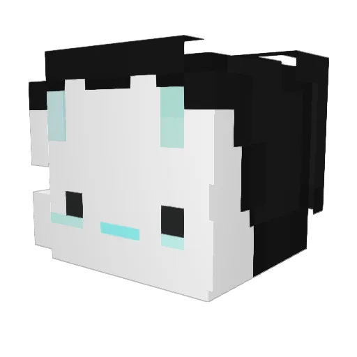 Lawn_daisy_ Minecraft avatar head, 3D render