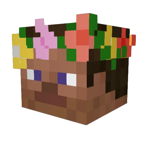 Lawnmowae Minecraft avatar head, 3D render