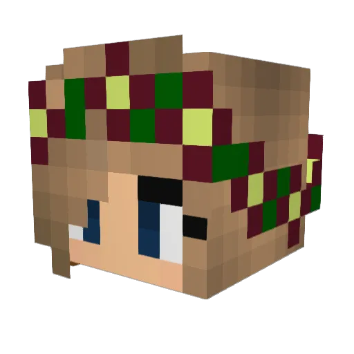 LawradeLamare Minecraft avatar head, 3D render