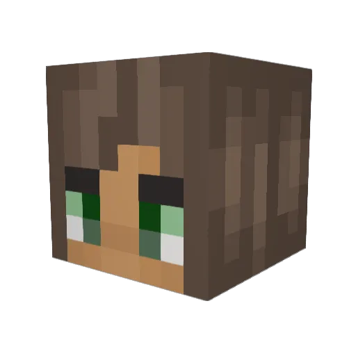 Lawree_ Minecraft avatar head, 3D render