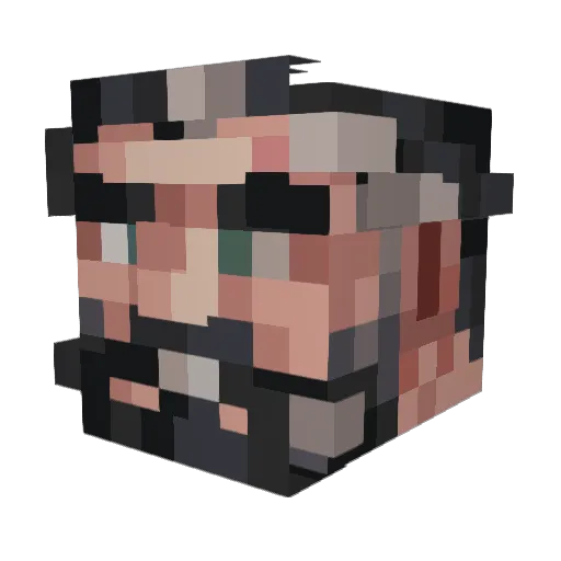 LawrenceDemon Minecraft avatar head, 3D render