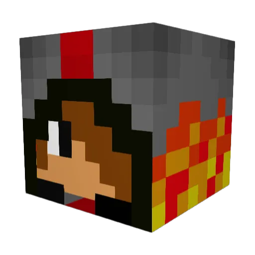 LaxBros26 Minecraft avatar head, 3D render