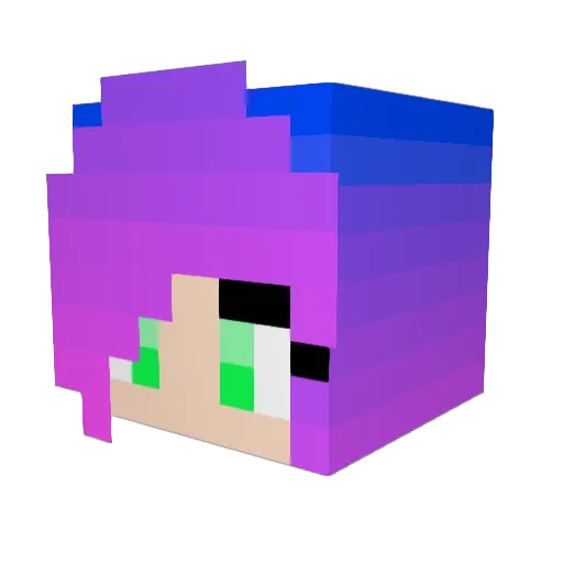 LaxGirl123 Minecraft avatar head, 3D render