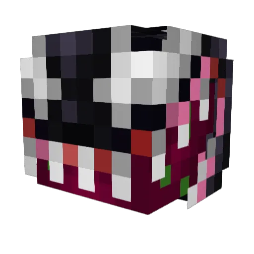 Laxamentis Minecraft avatar head, 3D render