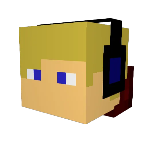Laxbro880 Minecraft avatar head, 3D render