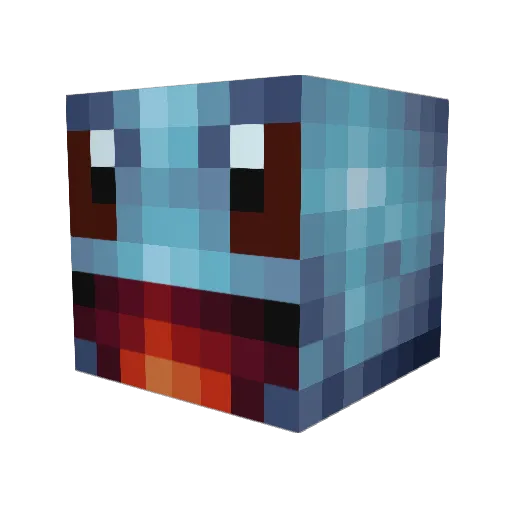 Laxers9 Minecraft avatar head, 3D render