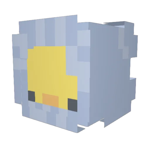 Laxmen Minecraft avatar head, 3D render