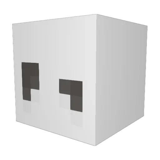 Laxxal Minecraft avatar head, 3D render