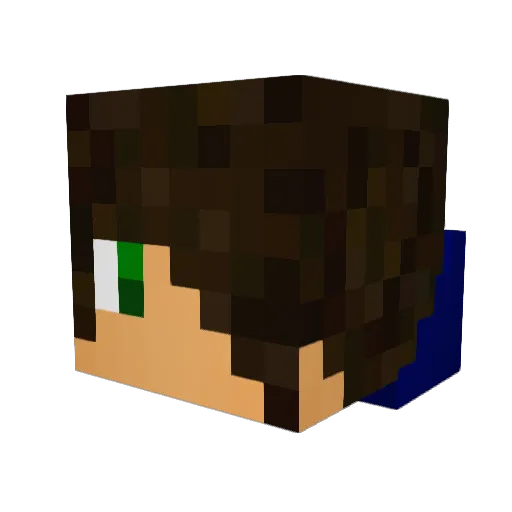 Laxxerus Minecraft avatar head, 3D render
