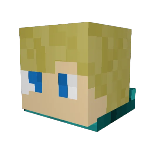 LayLay61 Minecraft avatar head, 3D render