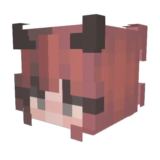 Lay_C Minecraft avatar head, 3D render