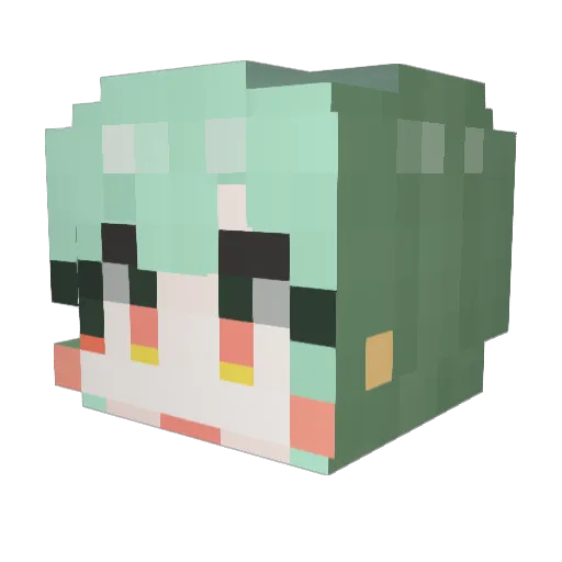 Lay_ko Minecraft avatar head, 3D render