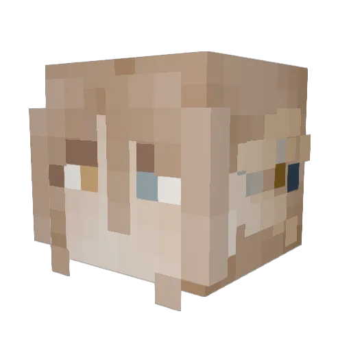 Layabella Minecraft avatar head, 3D render