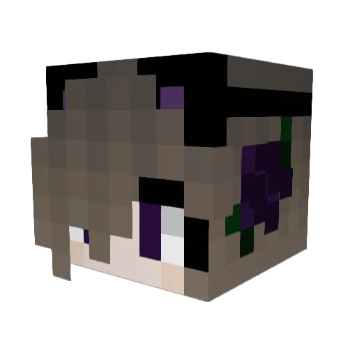 LayanCat Minecraft avatar head, 3D render