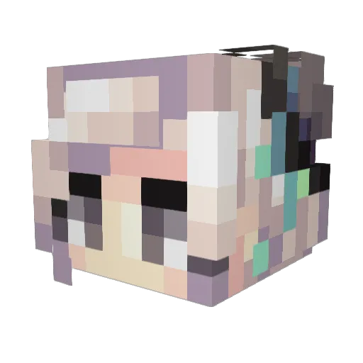 Layarfa Minecraft avatar head, 3D render